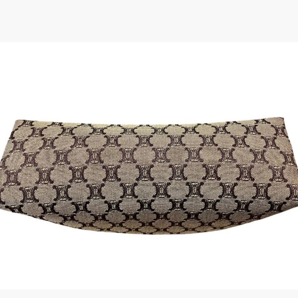 Celine Vintage Cosmetic Pouch Macadame or Triomphe Style Coated Canvas EUC - Picture 5 of 12